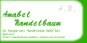 amabel mandelbaum business card